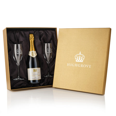 Highgrove Cuvée Champagne & Two Champagne Flutes Gift Set