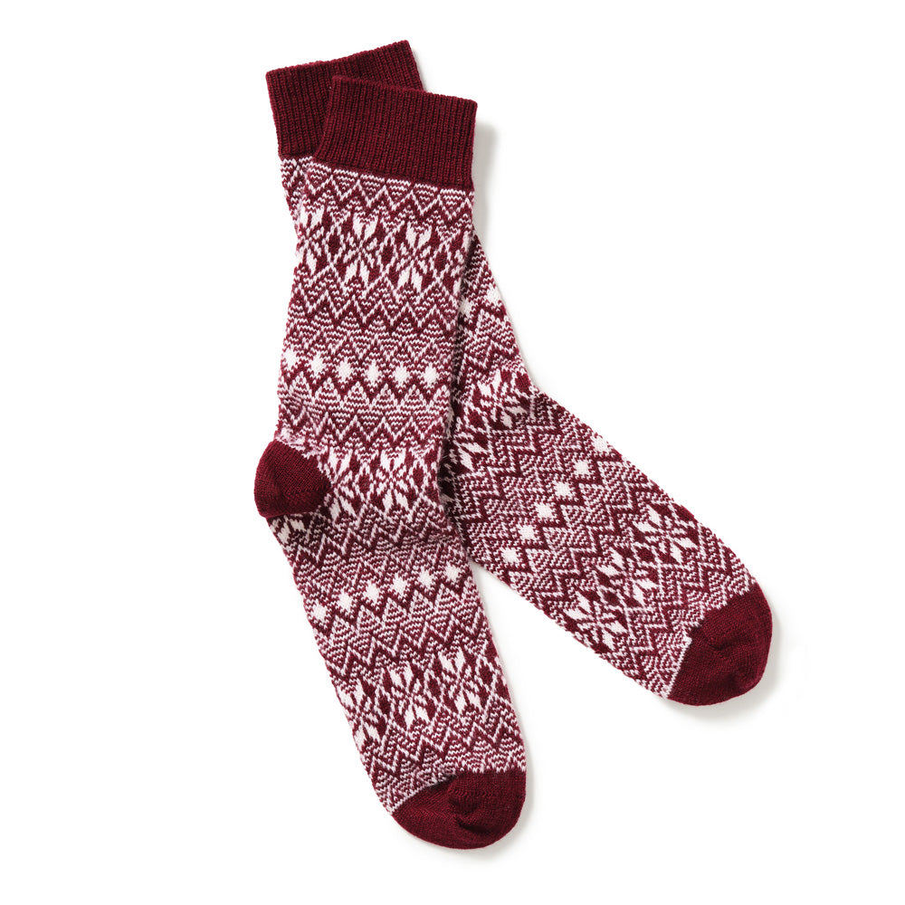 Women's Snowflake Cashmere Bed Socks (One Size / Various Colours)