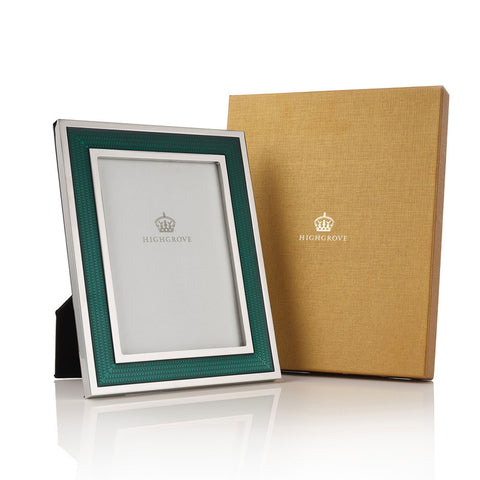 Highgrove Silver & Green Enamel Picture Frame