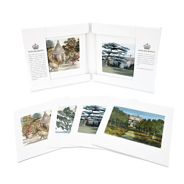 HRH The Prince Charles, Prince of Wales 'Highgrove Gardens' Watercolours  Notecard Wallet