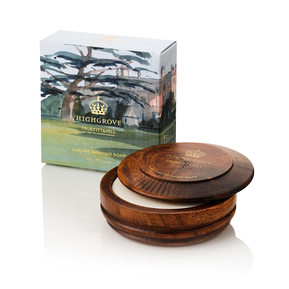 Highgrove Luxury Shaving Soap in Wooden Bowl Highgrove Shop & Gardens