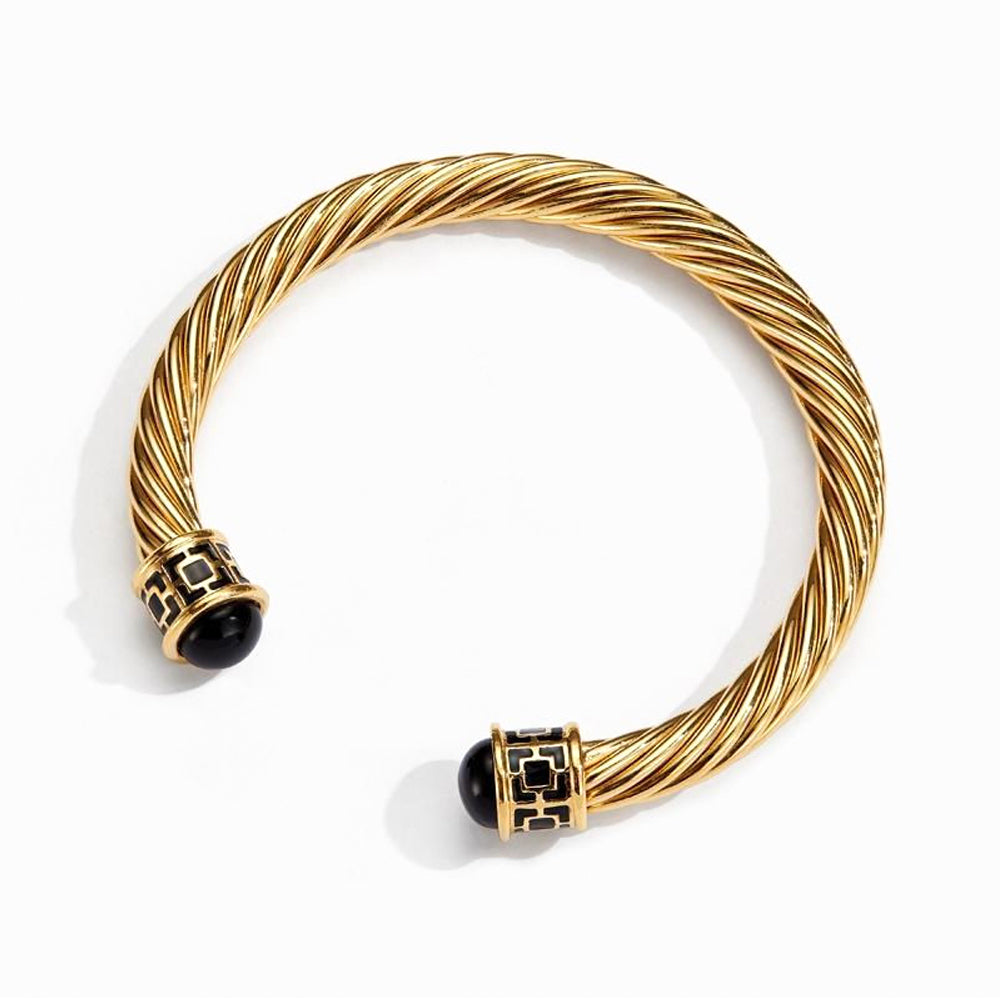 Black and Gold Maya Bangle