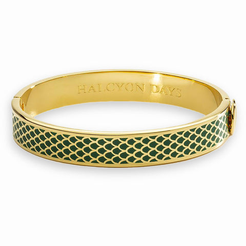 Emerald and Gold Salamander Bangle